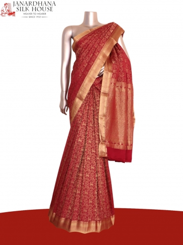 Pure Brocade Zari Crepe Silk Saree